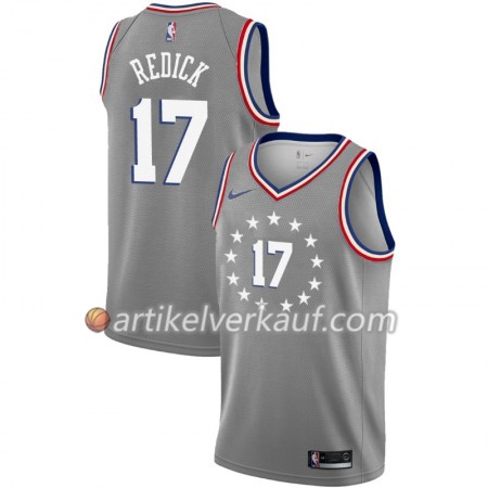 NBA Philadelphia 76ers Trikot J.J. Redick 17 2018-19 Nike City Edition Grau Swingman - Herren